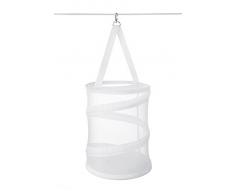 Whitmor Wäscheklammern aus Naturholz, strapazierfähig, 100 Stück Clothespin Bag weiß