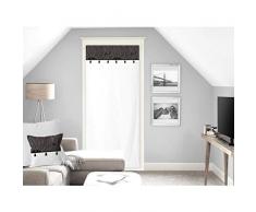 Soleil docre Oasis Gardine, Voile, Scheibengardine, Baumwolle, Schwarz, 70 x 200 cm