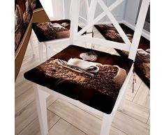 PETTI Artigiani Italiani Stuhlkissen, für Küche, 4 Punkte, Set mit 6 Stück, Kaffee