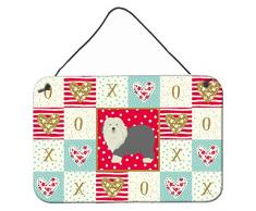 Carolines Treasures Old English Sheepdog Love Türaufhänger, Wanddekoration, Mehrfarbig