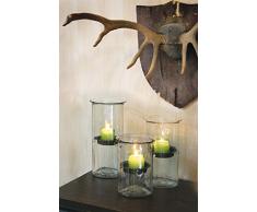 Kalalou 20,3 cm Glas Kerze Zylinder mit rustikaler Einsatz