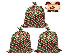 Geschenktüte aus Kraftpapier King für Riesengeschenke, 91 x 112 cm, Weihnachtsdruck, 3 Stück