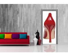 AG Design FTV 0015 Roter Schuh, Papier Fototapete - 90x202 cm - 1 Teil, Papier, multicolor, 0,1 x 90 x 202 cm