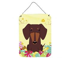 Carolines Treasures Ostereier Dackel Schokolade Metalldruck 12x16 Mehrfarbig