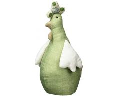 HEITMANN DECO Türstopper Huhn - aus Stoff - grün - mit Schwerer Füllung - für innen - Fensterstopper - Osterdeko - Deko-Figur