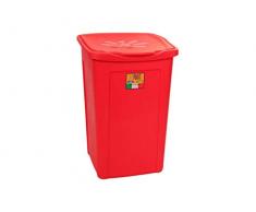 Duplast Wäschesammler, Modell Margherita, Rot, 50 l, Einheitsgröße,