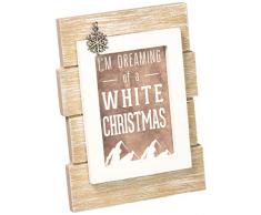Pavilion Gift Company Wir People-i m Dreaming of a White Christmas Mountain Mini Wandschild Schreibtisch Decor, braun