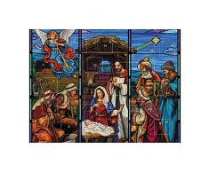 Needzo Weihnachtskrippe Adventskalender Buntglas 3er Pack