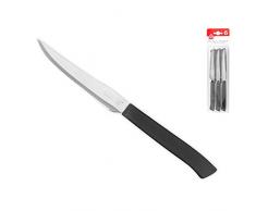 HOME Set 10 x6 Messer lila Griff Tisch gezackt Küchengeräte