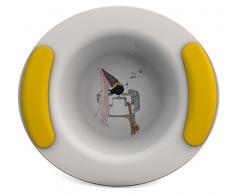 Ornamin Kinderschale 200 ml Burgfräulein gelb | stabiles Kinder-Geschirr, optimal für Kinderportionen | Melamin, BPA-frei, Anti-Rutsch-Teller, Baby-Geschirr, Ess-Lern-Teller, Kunststoffschale