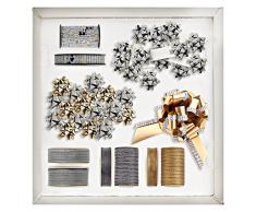 Brizzolari Bücherregal Shop Box, Kunststoff, Gold/Silber/schwarz, 29 x 38 x 16 cm