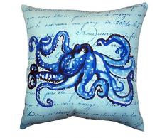 Betsy Drake NC534 Nackenkissen, Oktopus ohne Kordel, 45,7 x 45,7 cm, Blau