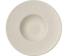 Villeroy & Boch Manufacture Rock Blanc Pastateller, 29 cm, Premium Porzellan, Weiß