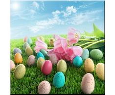 Rikki Knight Ostereier mit rosa Blumen, Keramik, 15,2 x 15,2 cm