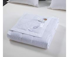 WarmKiss Luxuriöse Daunendecke, hypoallergen, 600 Füllung, leicht, Betteinlage, 100% Baumwolle, daunendicht, gebürstete Schale für den Sommer (grau/weiß) King weiß