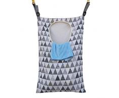 Amlrt Wäschesammler mit Edelstahlhaken zum Aufhängen an der Tür