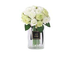 Packozy Blumenstrauß aus Viskose, 12 Köpfe, Hochzeit, Blumenstrauß, Dekoration für Familie, Garten, Party, Hochzeit, 2 Stück grün