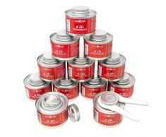 GASONE 12 Stück 6 Stunden Kochen Brennstoffdocht flüssig sicher Brennstoff & Deckelöffner für Chafing Dish