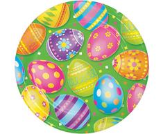 Creative Converting 343185 Ostereier Pappteller, 22,9 cm, mehrfarbig