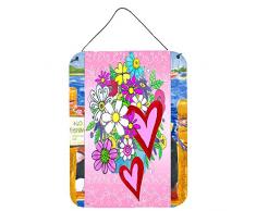 Caroline s Treasures pjc1040ds1216 True Love Blumenstrauß Valentinstag Wand oder Tür Aufhängen Prints, 40,6 x 30,5 cm Multicolor