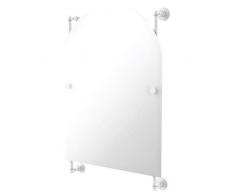 Allied Brass Waverly Place Collection Arched Top Frameless Rail Mounted Mirror Wandspiegel, matt weiß