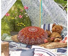 Goverdhan Tapestry 81,3 cm rot Star Mandala Boden Kissen Kissen Platz Überwurf Bezug Dekorative Bohemian