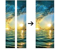 Walplus WDDM039 Türtapete, Vinyl, Mehrfarbig, 63,5 x 5,5 x 2 cm