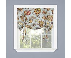 Twill & Birch Celine Twill & Birch Tie Up Drape Shade Valance, 33 X 29, Provence