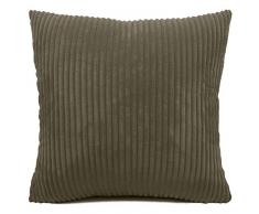 sitiawan Gestreift Cord Dekorativer Überwurf-Kissenbezug Toss Kissenbezüge Superweicher Kissen für Stuhl Sofa Bett 24 X 24 inches Armee-Grün