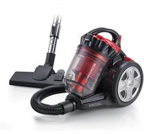 Ariete j-force Staubsauger ohne Beutel, Technologie multi-ciclonica, Filter HEPA, dreifach Energie A, 700Â W, 3Â Liter, Kunststoff, Rot/Schwarz