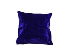 Elina Home R 2er-Set von 6 gemütlichen, soliden Samt-Kissen, dekorative Kissenbezüge für Sofa, Couch mit Reißverschluss, 45,7 x 45,7 cm (Königsblau), Einheitsgröße