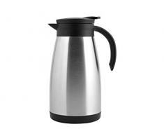 Officine Standard 602673 Thermoskanne Edelstahl mit Griff schwarz, Lt 1, 18/10