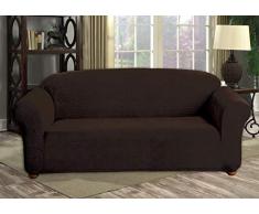 Quick Fit Hayden Diamond Sofabezug, Samt, Schokoladenbraun, 110x75