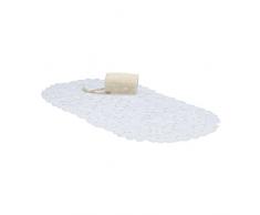 Relaxdays Badewanneneinlage Steinoptik, Antirutschmatte mit Saugnäpfen, Badewannenmatte 1er Set, weiÃ