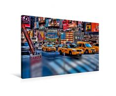 Premium Textil-Leinwand 75 x 50 cm Quer-Format New York - nur im Taxi | Wandbild, HD-Bild auf Keilrahmen, Fertigbild auf hochwertigem Vlies, Leinwanddruck von Peter Roder