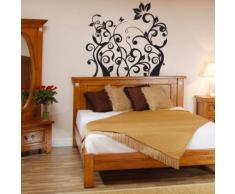 INDIGOS WG20315-90 Wandtattoo w315 Blatt Ranke Baum Pflanze Gewirr Filigran Wandaufkleber, 96 x 88 cm, silber