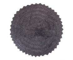 DII OCEANIQUE Maschinenwaschbar, 100% gewebte Baumwolle rund Bad Teppich Weich und Saugfähig, nahe Vanity, Badewanne oder Dusche, 71,1 cm Dia, mauve, grau, Rund