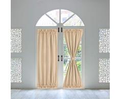 Piccocasa Vorhang für Terrassentür, Fenster, Schiebevorhang für Privatsphäre, verdunkelnd, französisches Glas W25 x L72 khaki