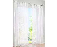 livebycare 1 Multi Farbe Sheer Fenster Vorhang Panel Behandlung Tippen Top Voile Draperie Fall Raumteiler Partition Vorhänge Deko vanlance Querbehang für Office Home Schlafzimmer Skandinavisch 57W*68H weinrot