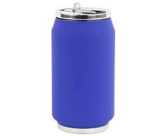 YOKO DESIGN 1713 Thermoskanne, 280 ml, Dunkelblau, Edelstahl, 14,5 cm