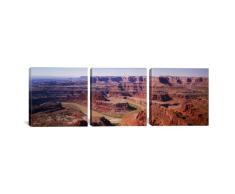 iCanvasART 3-teilig Fluss Fließen A canyoncanyonlands National Park, Utah, USA von Panorama Bilder Leinwand Kunstdruck, 48 von 40,6 cm