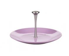 Kaleidos klassisch Teller Käse mit Griff 31 cm Starke, Keramik, Aluminium, lila, 31 x 31 x 16.5 cm