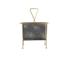 Creative Co-op Zeitschriftensammler, Metall, goldfarben/Schwarz