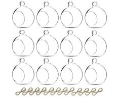 Sziqiqi 100/18 80 mm Aufhängung Kerzenhalter Teelichthalter Vase Hochzeit Halter Hochzeit Esstisch Dekoration 10Pcs/Set Durchsichtig