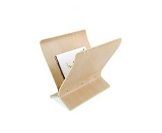 Umbra Arling freistehender Zeitungsständer, Zeitschriftenhalter und Schallplattenhalter aus Holz, Natur, One-Size