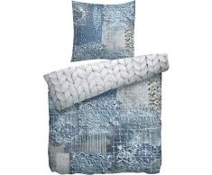 Heckett Lane Mako-Satin Wendebettwäsche Sherman 135x200 (80x80) Chateau White