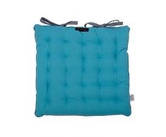 Ragged Rose Sitzkissen, 100% Baumwolle, 40 x 40 cm, Blaugrün