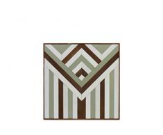 Urban Trends Parkett Triangle W/Streifen Muster Wand Art, grau/braun
