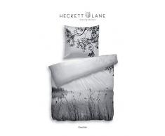 Heckett Lane Mako-Satin Wendebettwäsche Cleardale 155x220 (80x80) Grau