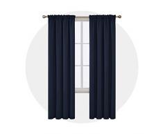 Deconovo Verdunkelungsvorhänge für französische Türen, 106,7 x 91,4 cm, Marineblau
